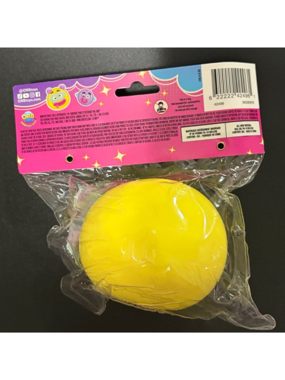 ORB Smushers Authentic Squeezy Toy Yellow Version New in bag - Picture 4 of 4